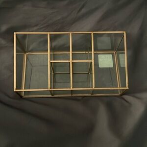 NWT Glass Makeup Organizer
